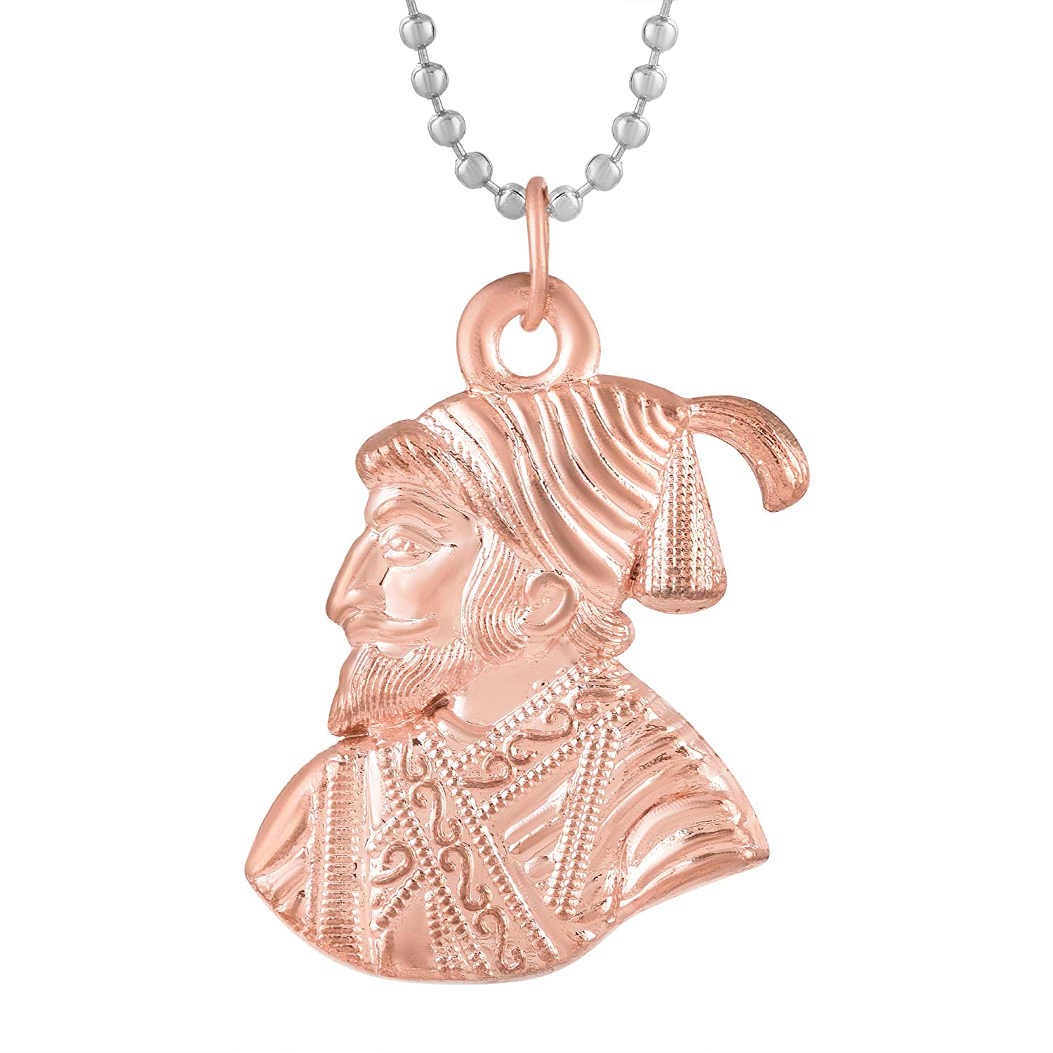 Picture of Exquisite Chhatrapati Shivaji Maharaj Locket in Copper Color - A Beautiful Tribute to the Great Maratha King